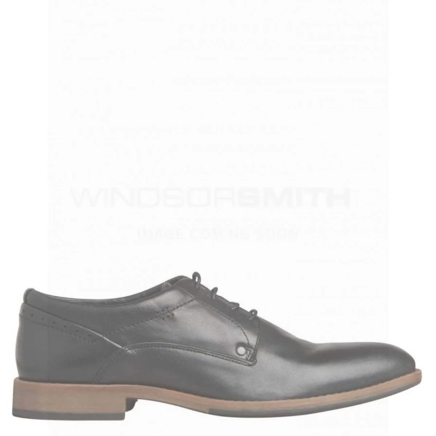 WindsorSmith Men's Derek Black Leather Shoes - Blk Leathe Dress Footwear for Men