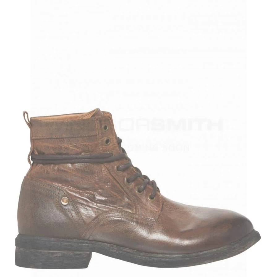 WindsorSmith Men's Brown Leather Jett Camel Leather Boots