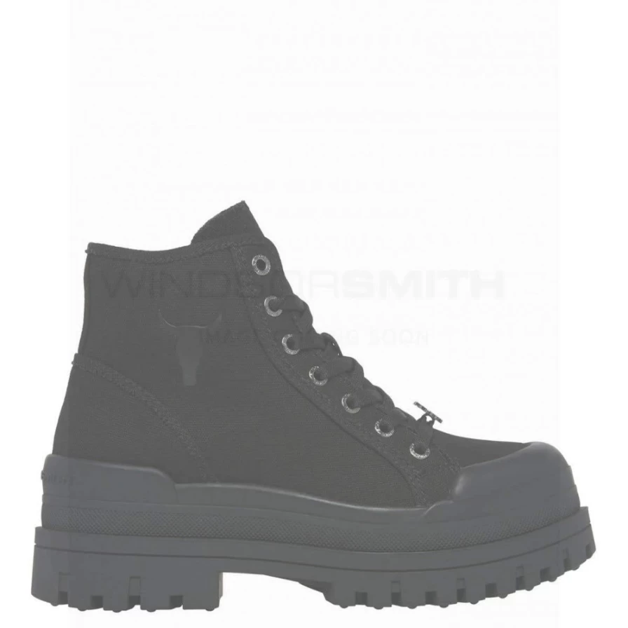 WindsorSmith Women's Black Canvas Boots - Stylish & Comfortable Footwear