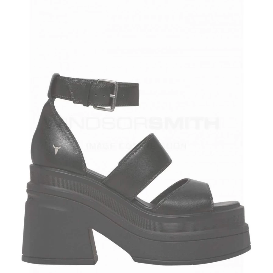 WindsorSmith Women's Black Leather Match Sandals