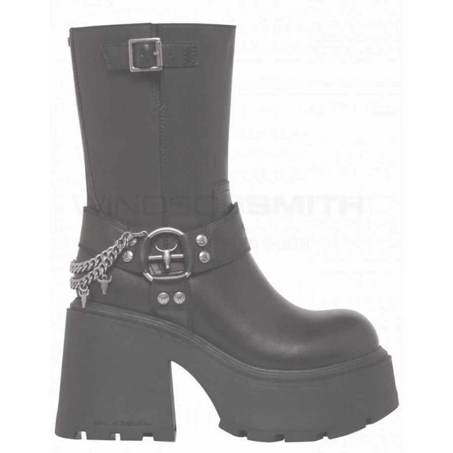 Windsor Smith Women's Strike Black Leather Boots - Pre-Order Blk Leather