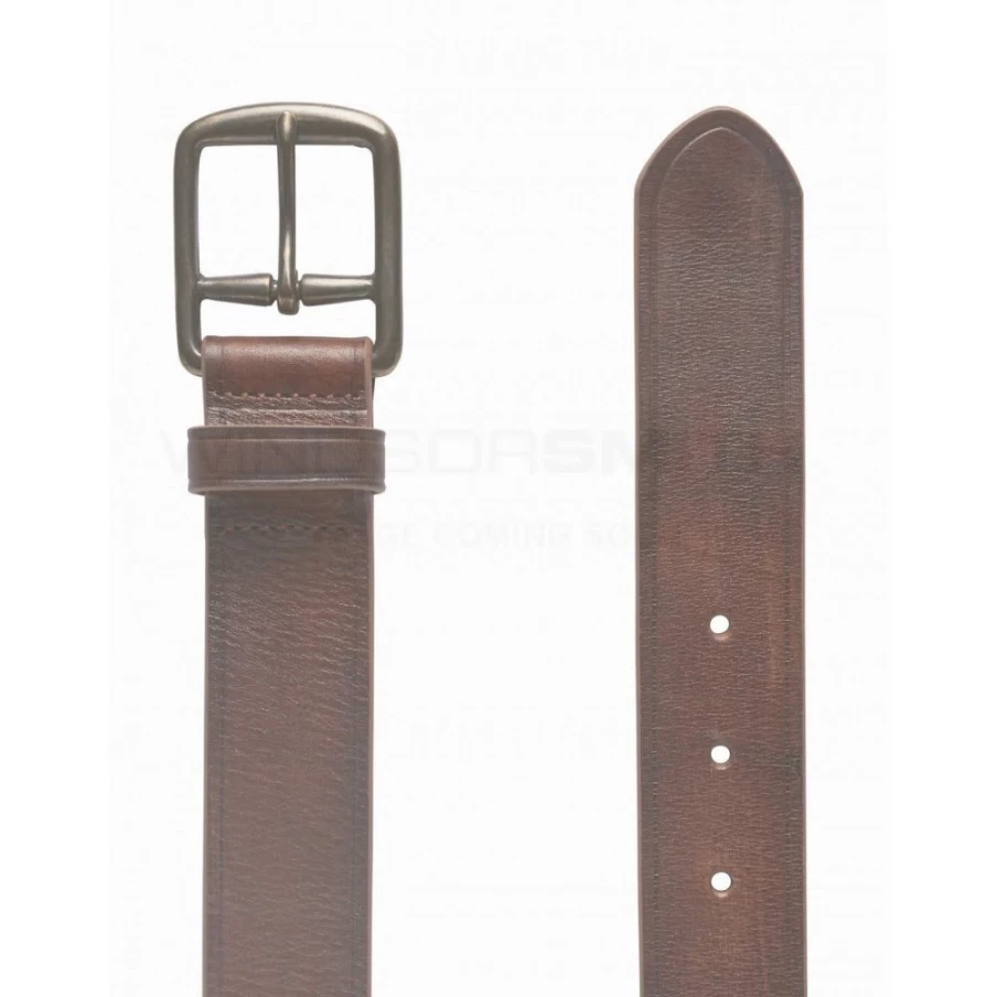 WindsorSmith Men's Chocolate Leather Louis Jean Belt